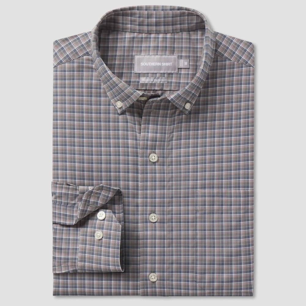 2XL Southern Shirt Dawson Check LS Button Down in Spruce